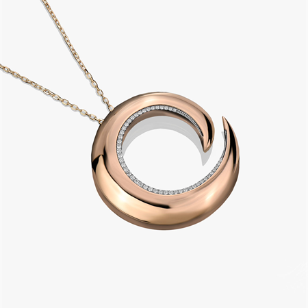 16931 گردن آویز طرح ماه کد 156 - تصویر 1